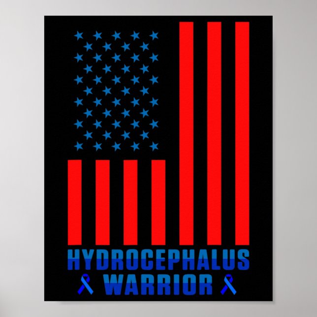 Hydrocephalus Survivor Ribbon Awareness Warrior Poster (Framsidan)