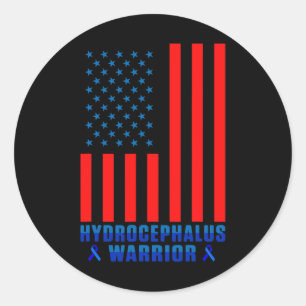 Hydrocephalus Survivor Ribbon Awareness Warrior Runt Klistermärke