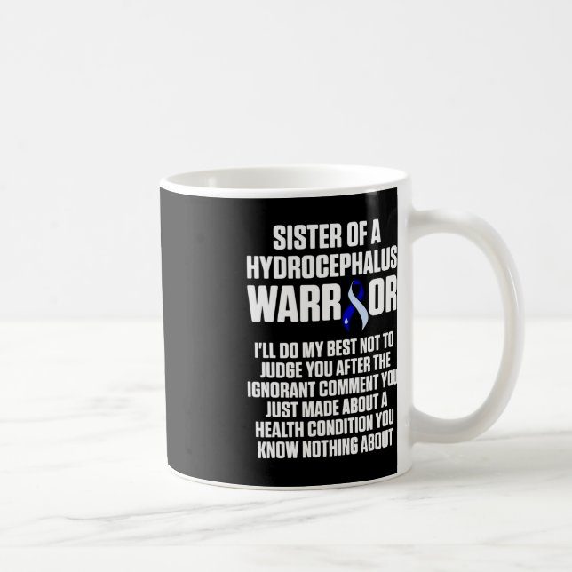 Hydrocephalus Survivor Sister Awareness Warrior 2 Kaffemugg (Höger)