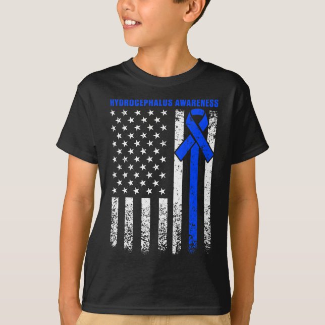 Hydrocephalus Survivor Therapy Awareness Warrior T Shirt (Framsida)