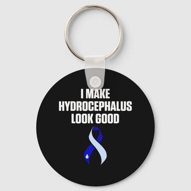 Hydrocephalus Survivor Titta på Bra Awareness Warr Nyckelring (Framsida)