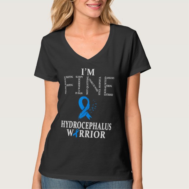 Hydrocephalus Warrior Im Bra T Shirt (Framsida)