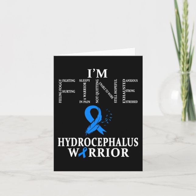 Hydrocephalus Warrior Jag är Bra Feather Kort (Framsida)