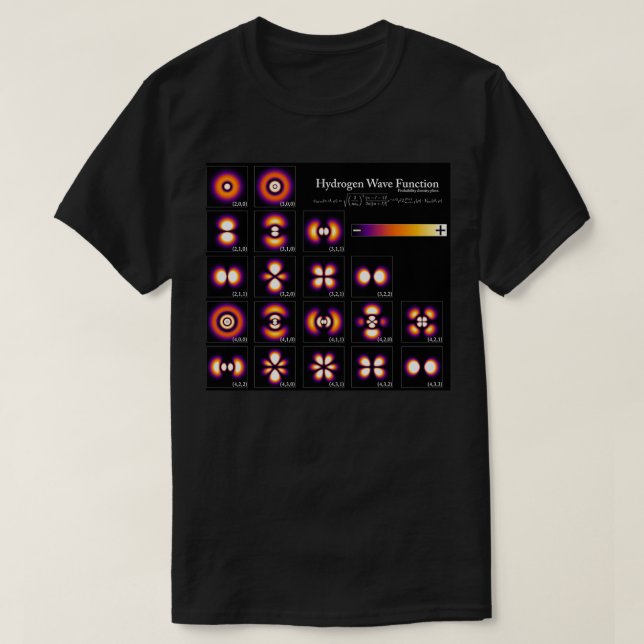Hydrogen Wave Function 1  T Shirt (Design framsida)