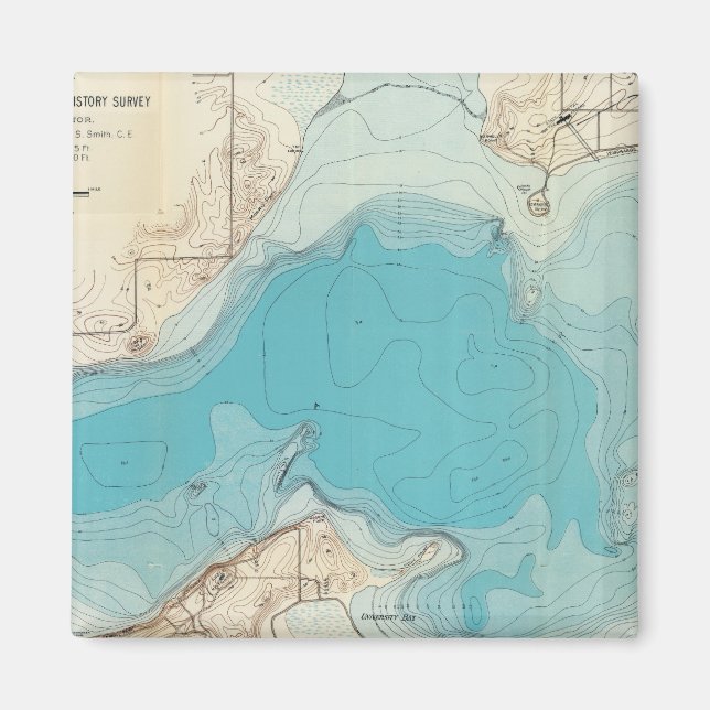 Hydrografisk mendota karta Sjö Magnet (Framsidan)