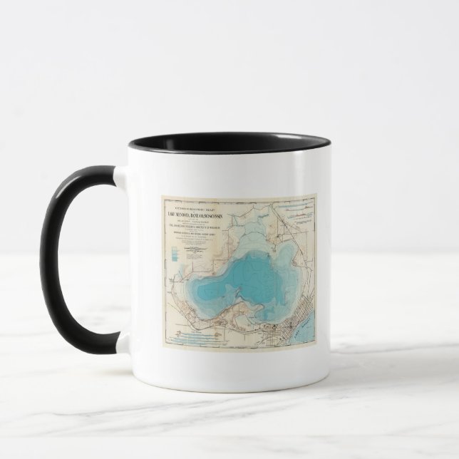 Hydrografisk mendota karta Sjö Mugg (Vänster)