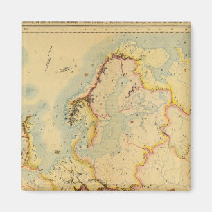 Hydrografiska karta i Europa Magnet
