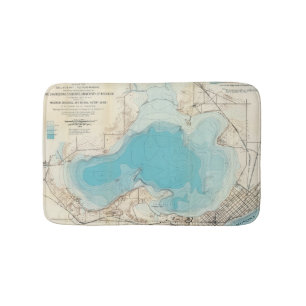 Hydrographic kartasjö Mendota Badrumsmatta