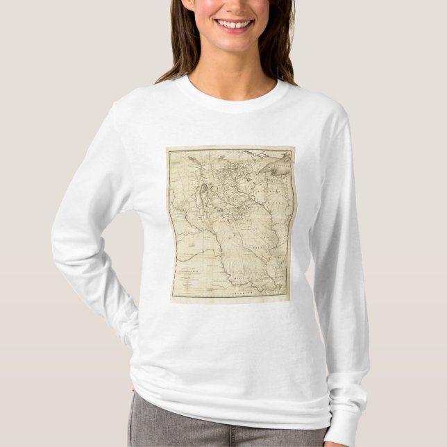 Hydrographical handfat av Mississippi River T Shirt (Framsida)