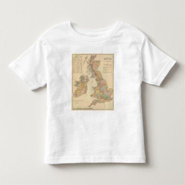 Hydrographical karta, brittiska Isles T Shirt (Framsida)