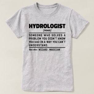Hydrolog Noun Science Älskare Student Studenten T Shirt