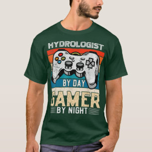 Hydrolog per dag-spelare genom nattspel i fläkt t shirt