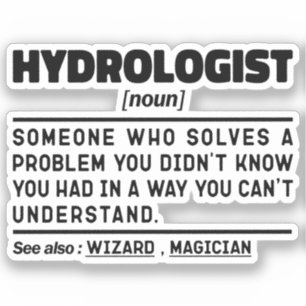 Hydrolog Substantiv Vetenskapsälskare Student Exam Klistermärken