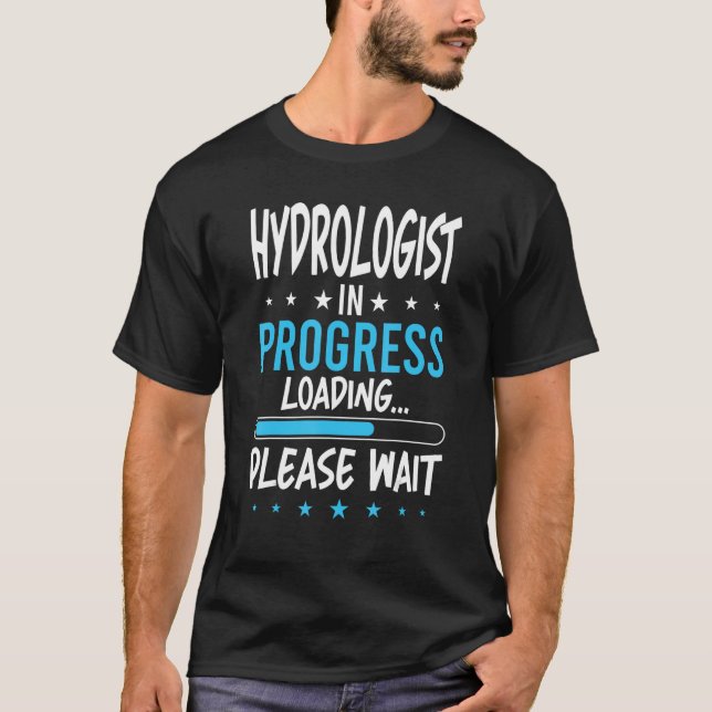 Hydrolog under arbete t shirt (Framsida)