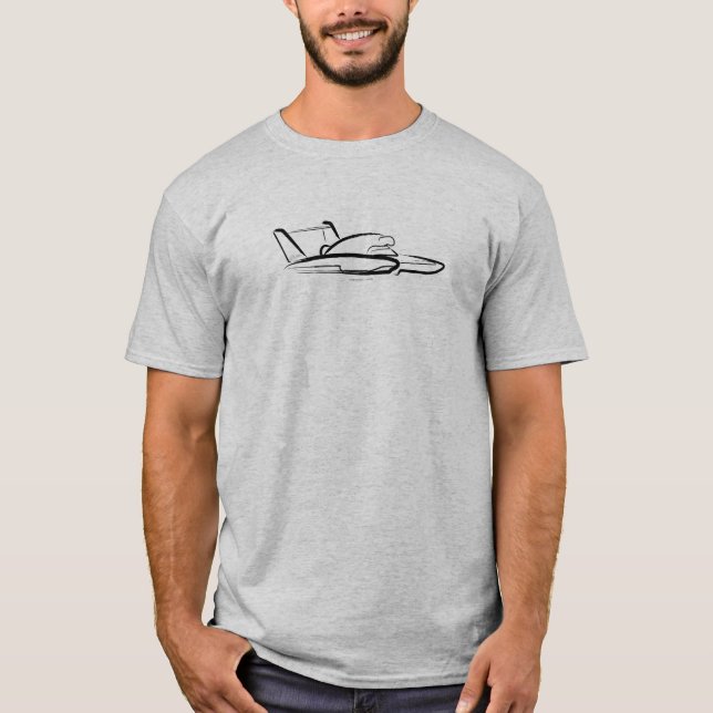 Hydroplane 01 Grey Front T Shirt (Framsida)