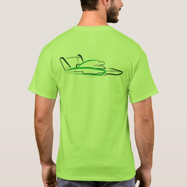 Hydroplane 01 Lime Back T Shirt (Baksida)