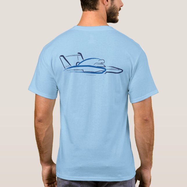 Hydroplane 01 Ljusblå baksida T Shirt (Baksida)