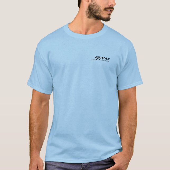 Hydroplane 01 Lt Blue Back Logo T Shirt (Framsida)