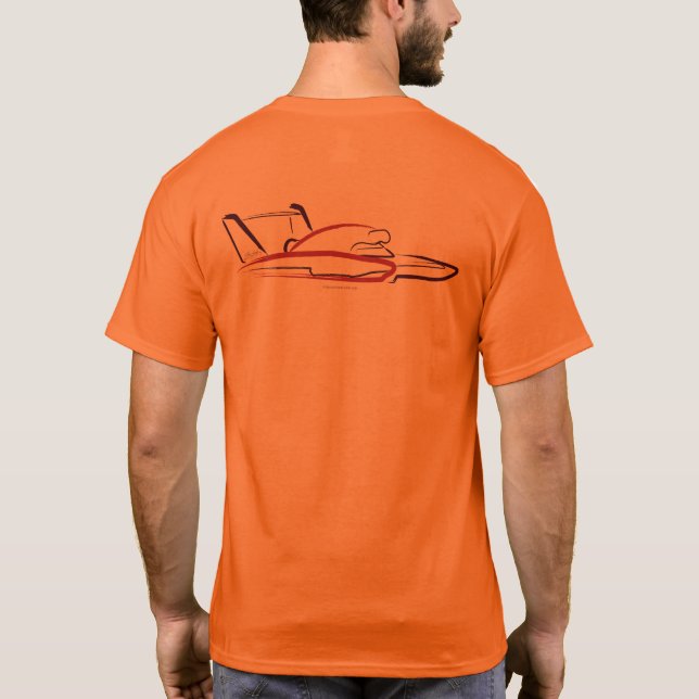 Hydroplane 01 Orange Back T Shirt (Baksida)