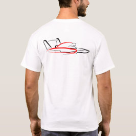 Hydroplane 01 Svart och Röd bakside T Shirt