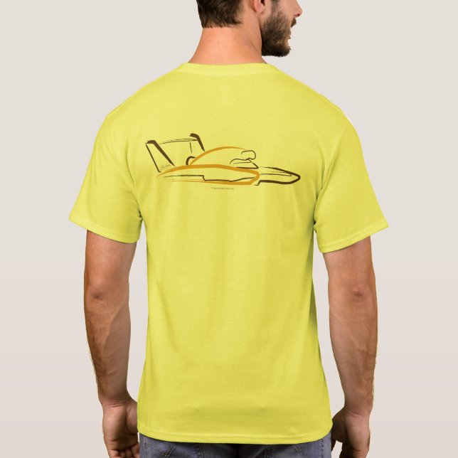 Hydroplane 01 Yellow Back T Shirt (Baksida)