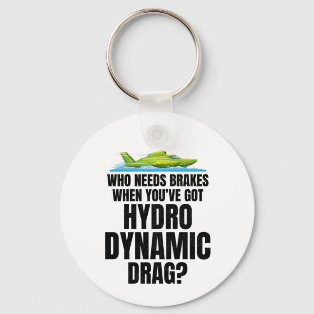 Hydroplansbromsar av Tävla, hydrodynamiska bromsar Nyckelring (Framsida)