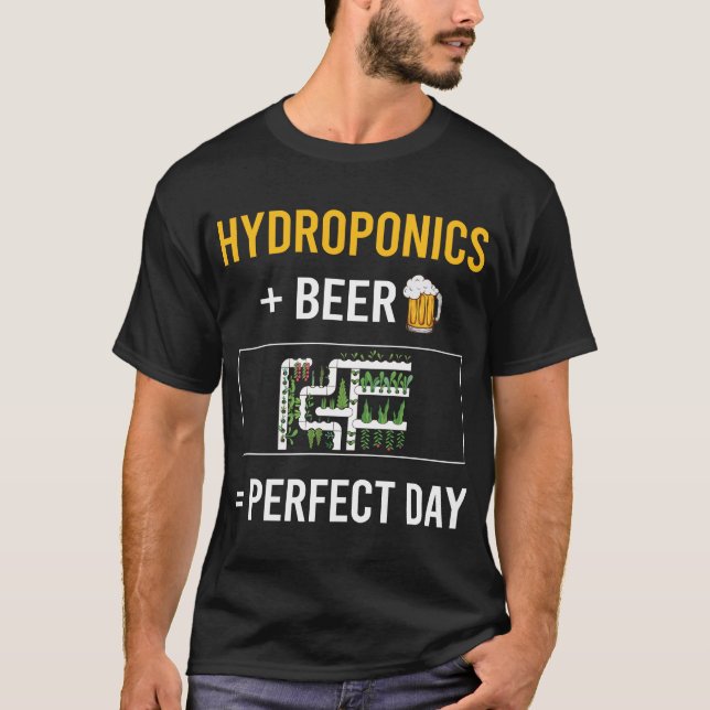 Hydroponenter för öl-dag, hydroponiskt t shirt (Framsida)