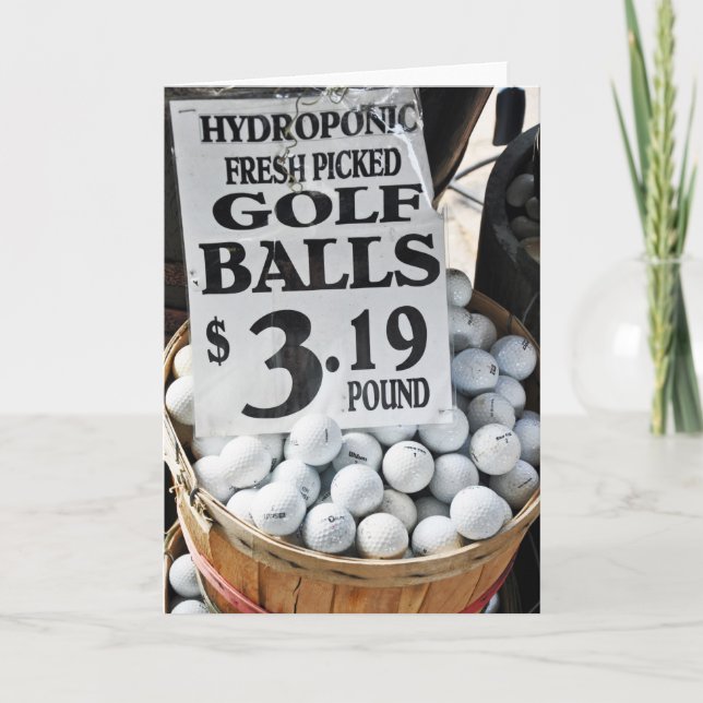 Hydroponic Golf Bollar Hälsning Kort (Framsida)