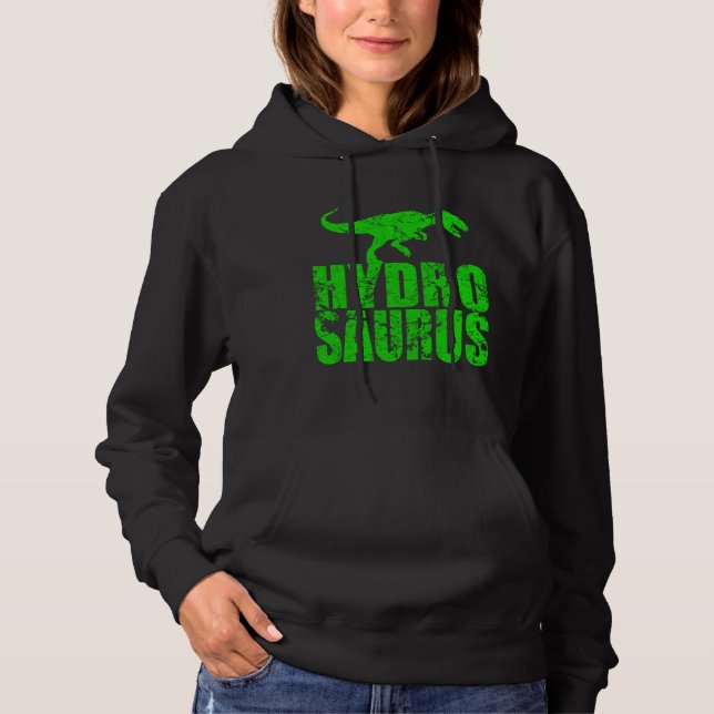 Hydroponics Dinosaur Distress Indoor Garden Gard T Shirt (Framsida)