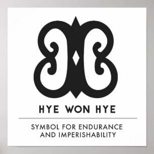 Hye Won Hye Andikra symbol för Endurance Poster
