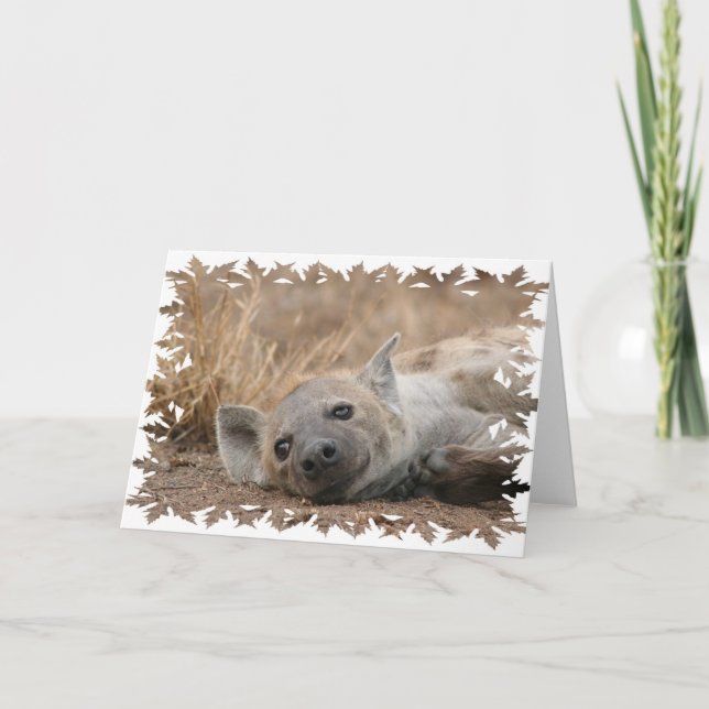 Hyena Bild Greeting Card Kort (Framsida)