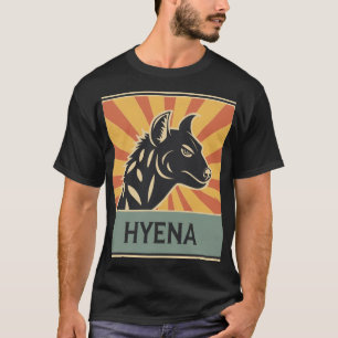 Hyena Design, med torkat Hyena, Vild Animal T Shirt