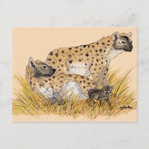 Hyena Family vykort