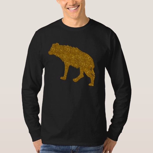 Hyena for Women Girl Hyaena Animal Aardgger Älskar T Shirt (Framsida)