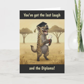 Hyena Graduation Card Kort