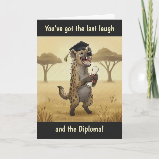 Hyena Graduation Card Kort (Framsida)