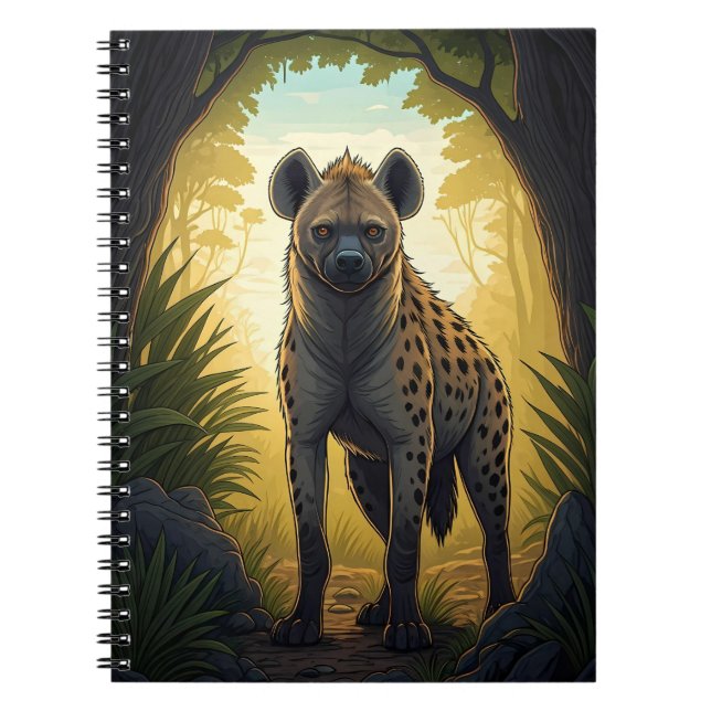 Hyena i en skogsklarning anteckningsbok (Framsidan)