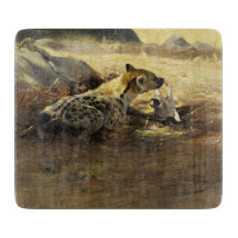 Hyena i ett naturligt landskap (av Wilhem Kuhnert)