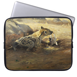 Hyena i ett naturligt landskap (av Wilhem Kuhnert) Laptop Fodral