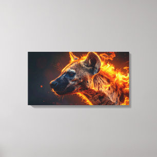 Hyena i lågor canvastryck