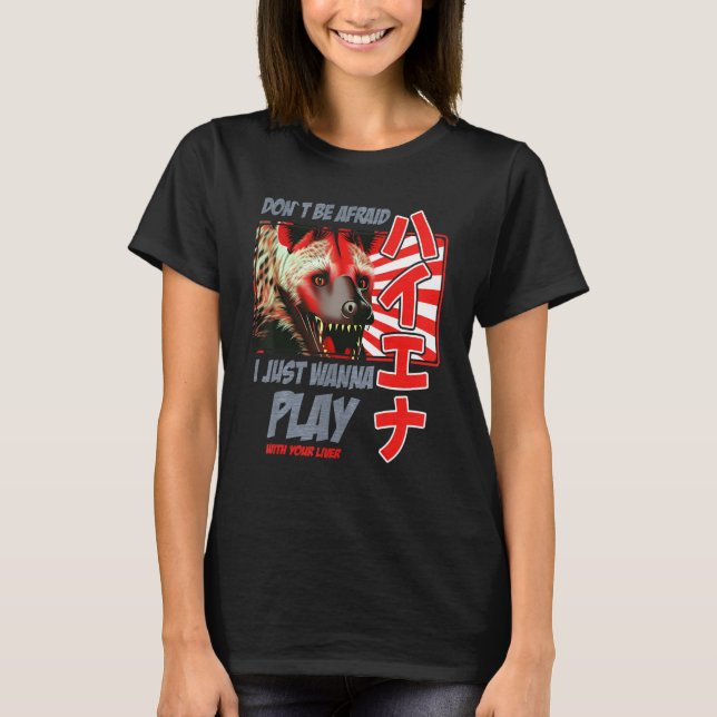 Hyena Liver Japans Hyaena T Shirt (Framsida)