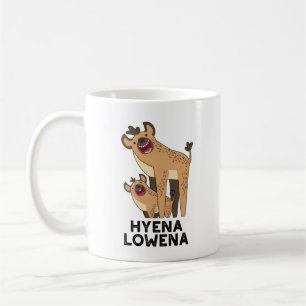 Hyena Lowena Funny Animal Hyena Pun Kaffemugg