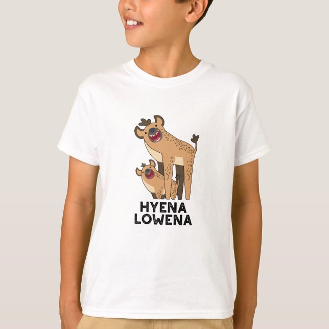 Hyena Lowena Funny Animal Hyena Pun T Shirt (Framsida)