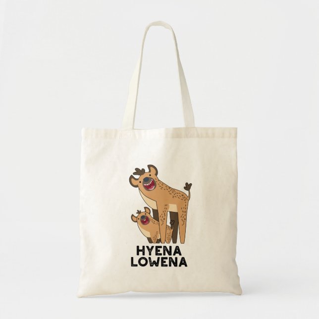 Hyena Lowena Funny Animal Hyena Pun Tygkasse (Framsidan)