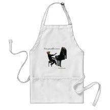 Hyena Piano Music Pianist Fantasy Art Apron