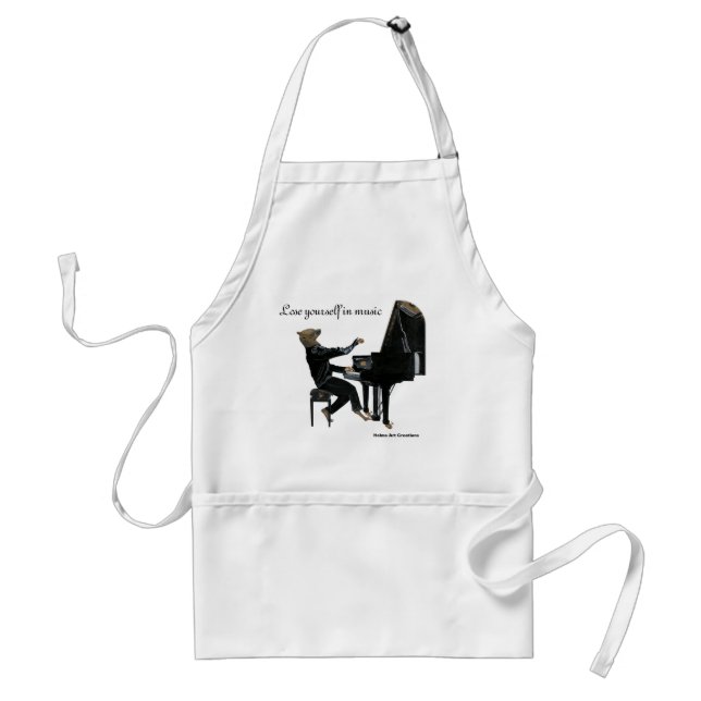 Hyena Piano Music Pianist Fantasy Art Apron Förkläde (Framsidan)