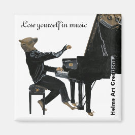 Hyena Piano Music Player Fantasy Art Butnet Magnet