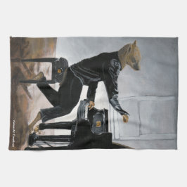 Hyena Piano Music Player Fantasy Art Kitchen Towel Kökshandduk