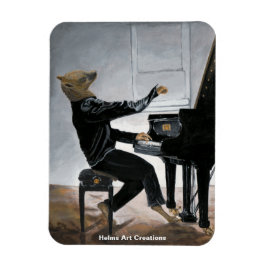 Hyena Piano Music Player Fantasy Art Photo Magnet