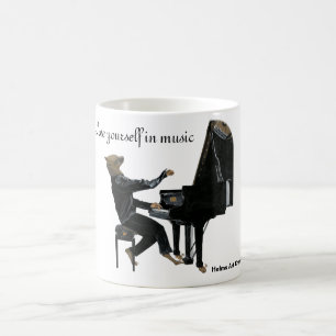 Hyena Piano Music Player Fantasy Coffe Mugg